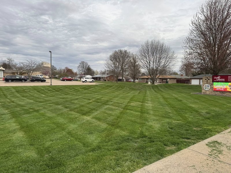 Commercial church property with professional mowing